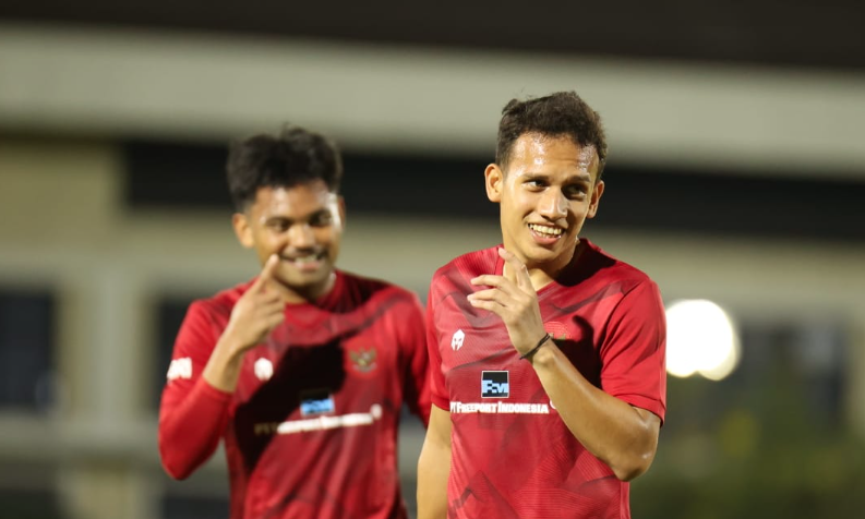Pemain Timnas Indonesia saat latihan jelang FIFA Matchday