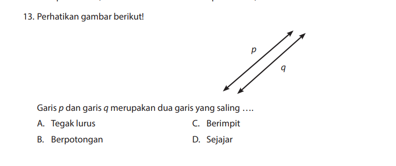 Hubungan Antar Garis, Kunci Jawaban Latihan Akhir Semester 2 Matematika ...