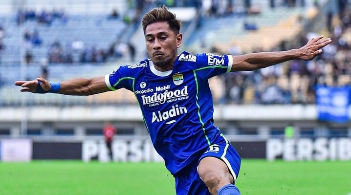 Daisuke Sato cetak gol untuk Persib Bandung dalam pertandingan lawan Bhayangkara FC, Jumat 24 Maret 2023.