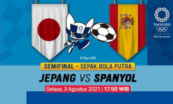 Link Live Streaming Jepang vs Spanyol Semi Final Sepakbola Putra Olimpiade Tokyo 2020