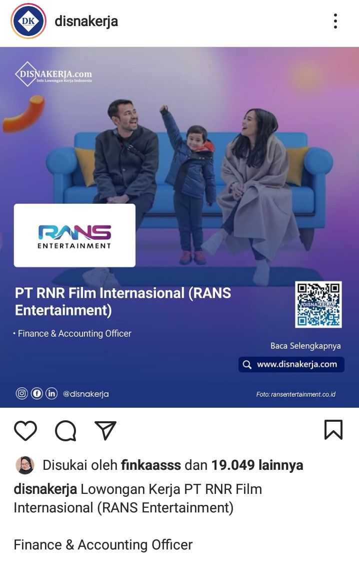 Lowongan Kerja Raffi Ahmad dan Nagita Slavina di RANS Entertainment