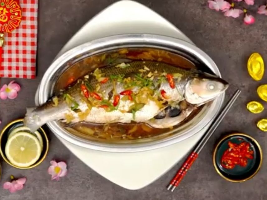 Ikan bandeng kukus khas perayaan Imlek 2024. /Tangkap layar Youtube AwalMula ID