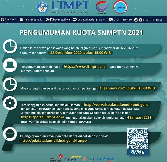 Informasi Kuota SNMPN 2021