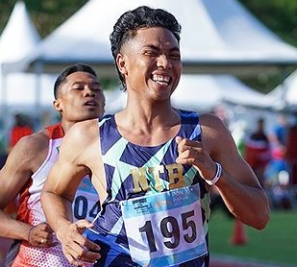 Pelari asal NTB Lalu Muhammad Zohri berhasil mencapai catatan waktu 10,46 detik di babak penyisihan nomor 100 meter putra PON XX Papua 2021. / @pbpasioficial