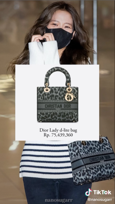Potret Jisoo BLACKPINK yang mengenakan tas dari Dior