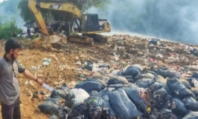 Polsek Rancabungur Lakukan Investigasi Terkait Tempat Pembuangan Sampah Ilegal di Desa Mekarsari