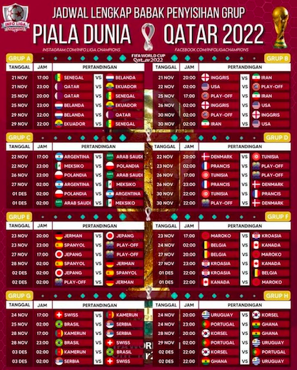 Link Download Jadwal Piala Dunia 2022 Qatar PDF, Lengkap dengan Format Excel Disertai Jpeg