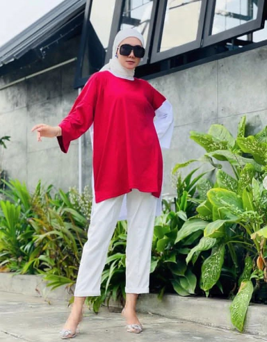 DRESSCODE KEMERDEKAAN: Contoh Kostum Kemerdekaan Outfit Merah Putih Hijab untuk Wanita dan Anak