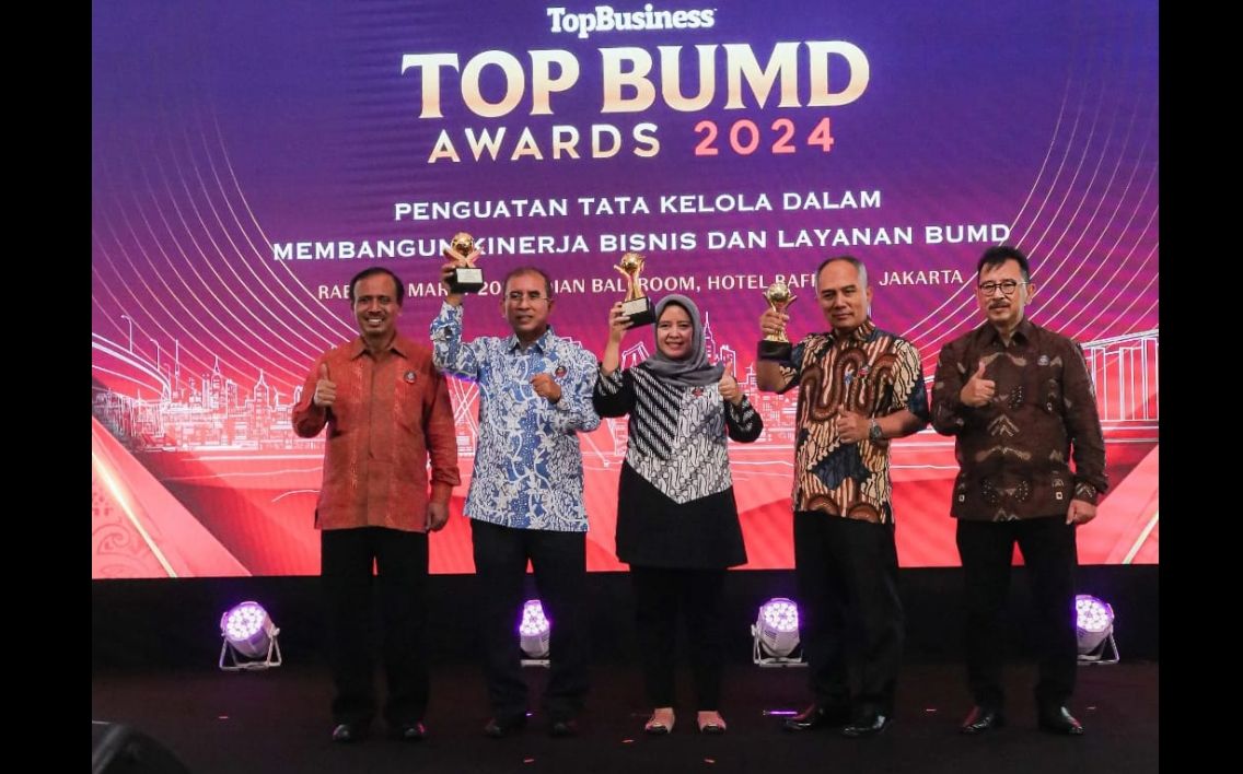  PT Bandung Daya Sentosa (BDS) sebagai BUMD Kabupaten Bandung, meraih tiga penghargaan di acara TOP BUMD Awards 2024 yang digelar di Hotel Raffles Kuningan Jakarta, Rabu, 20 Maret 2024./IST