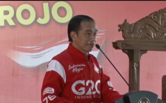 Pidato Presiden Jokowi dalam acara Rakernas Projo./Tangkapan layar/YouTube/DGPTV