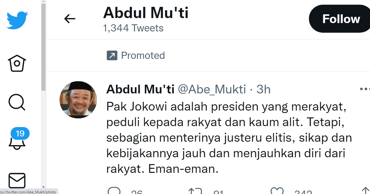 Sekum Muhammadiyah Abdul Mu'ti Sebut Jokowi Presiden Merakyat Beda dengan Sebagian Menterinya Bersikap Elitis