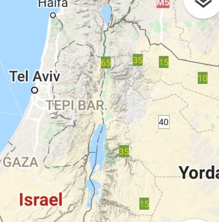 Peta israel dan palestina