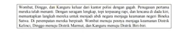 kutipan fabel soal 6-7 PAT UKK bahasa Indonesia kelas 7 SMP MTs 2021