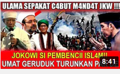 Video yang mengatakan mandat Jokowi dicabut para ulama