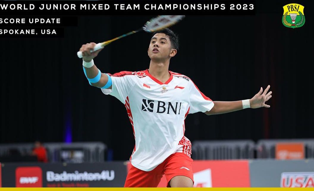 Alwi Farhan, atlet tunggal putra Indonesia di semifinal Piala Suhandinata 2023. 