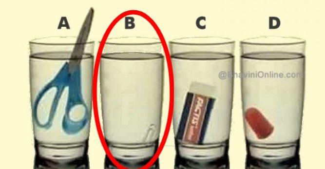 Tes IQ gunakan hukum Archimedes, manakah gelas dengan volume air paling banyak 