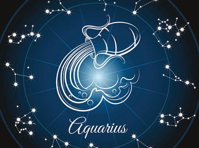 Ilustrasi zodiak Aquarius.