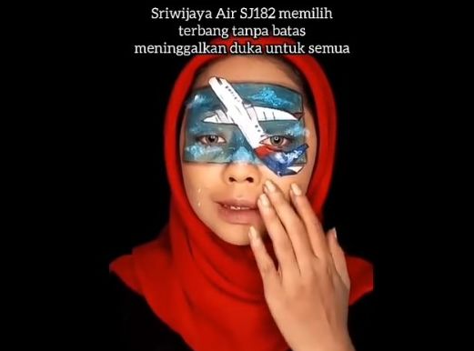 Video viral wanita lukis wajah duka indonesia