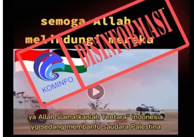 Terkonfirmasi hoaks Video Tentara Indonesia yang Sedang Membantu Saudara Palestina