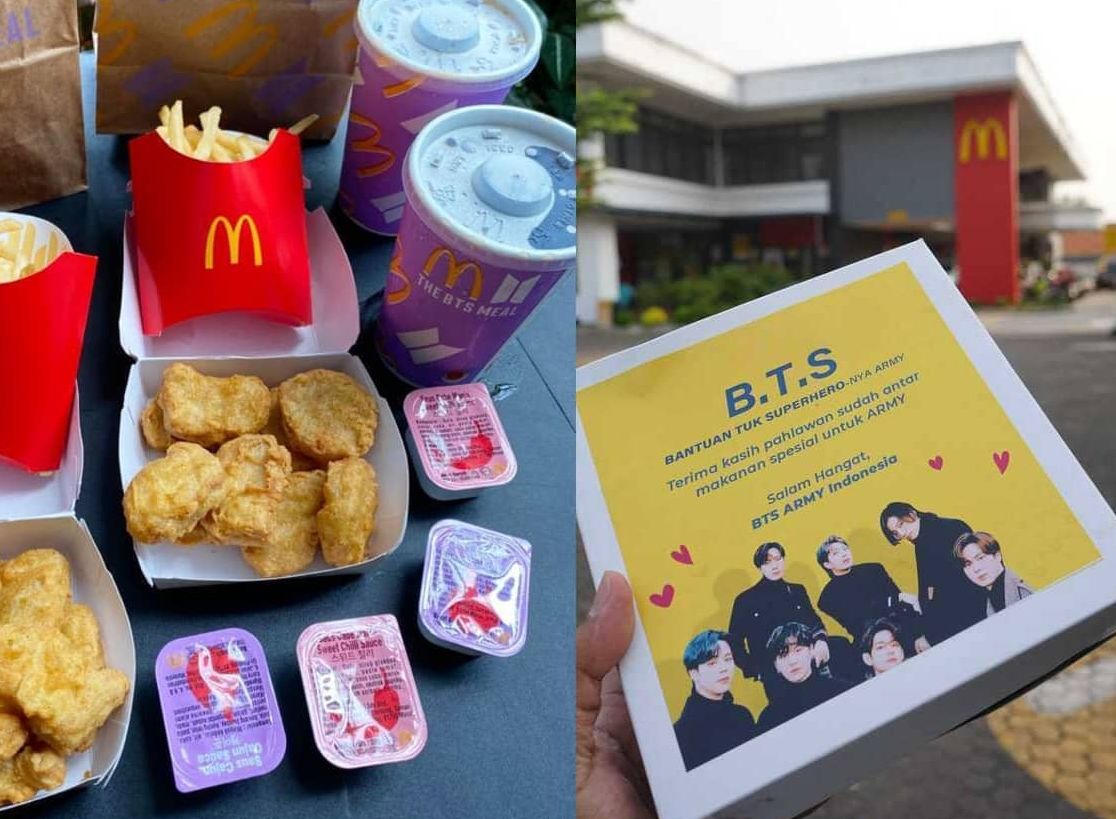 Driver Ojek Online (Ojol) mendapat balasan berlipat dari BTS Army, karena rela mengantre demi menu McD BTS Meal