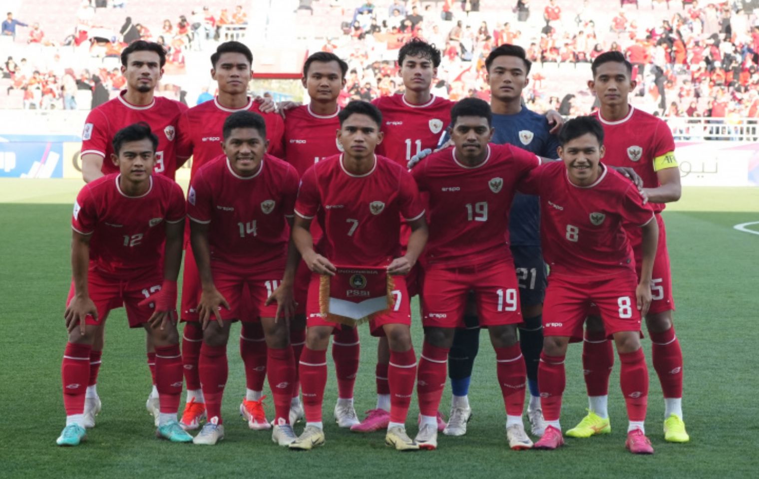 Skuad Timnas Indonesia U-23 di Piala Asia U-23 2024.