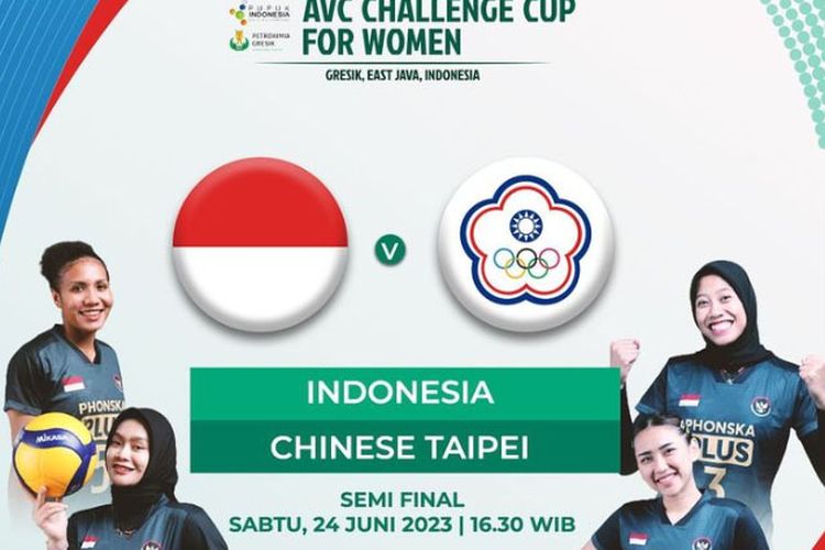 Jadwal AVC Challenge Cup 2023 Putri Semifinal Indonesia Vs Taipei 24 ...