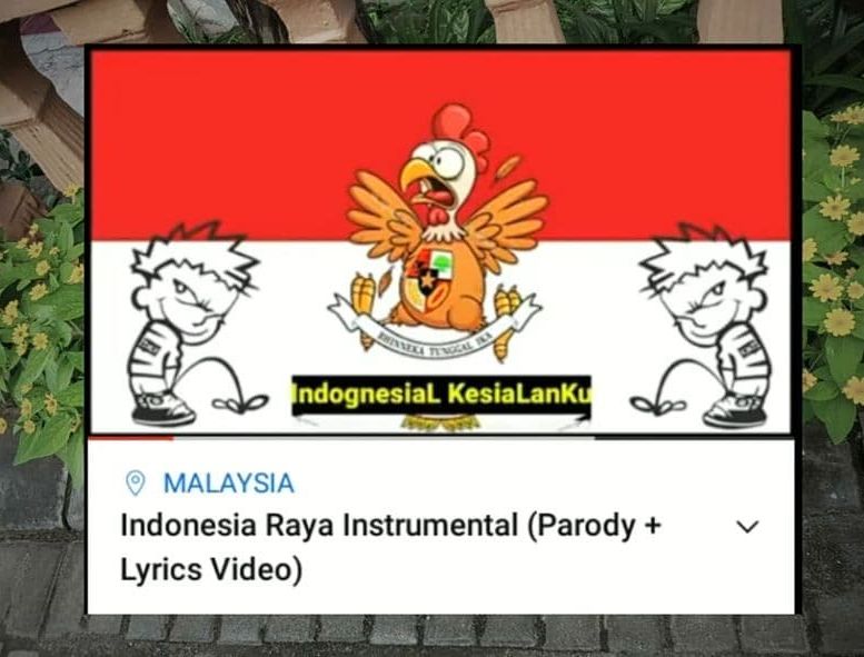 Lagu Indonesia Raya dilecehkan oleh YouTuber asal Malaysia, MY Asean.