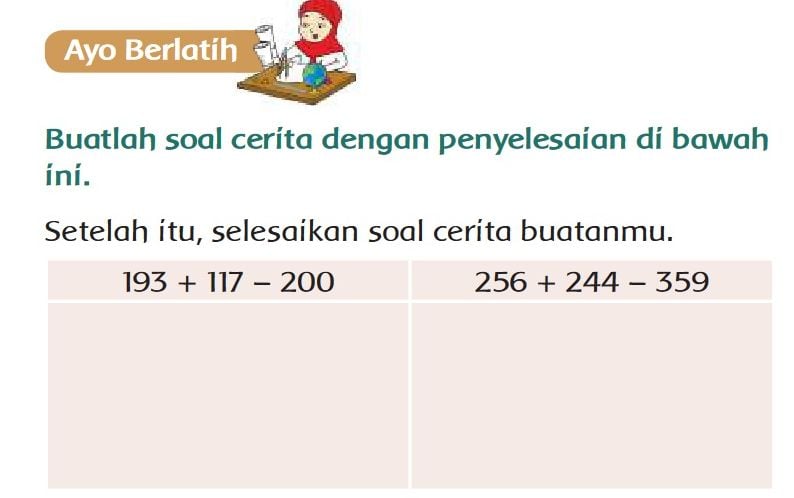 Kunci Jawaban Tema 1 Kelas 2 SD MI Halaman 178 Dan 179, Buatlah Soal ...