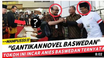 Tangkapan layar thumbnail video yang mengklaim bahwa Anies Baswedan telah dibuktikan tersandung kasus korupsi oleh KPK