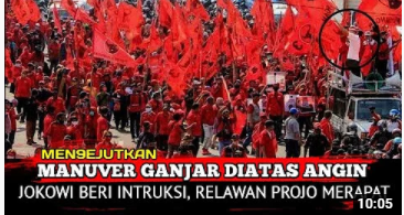 Thumbnail Video yang Mengatakan Presiden Joko Widodo Telah Menginstruksikan Relawan Projo untuk Merapat ke Ganjar Pranowo