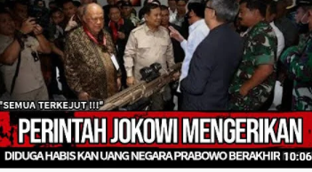 Video yang Menginformasikan Bahwa Jokowi Minta Menteri Pertahanan Prabowo Subianto Dipecat
