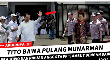 Tangkapan layar video yang mengatakan bahwa Mendagri Tito Karnavian telah membebaskan eks petinggi FPI Munarman