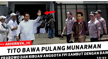Tangkapan layar video yang mengatakan bahwa Mendagri Tito Karnavian telah membebaskan eks petinggi FPI Munarman