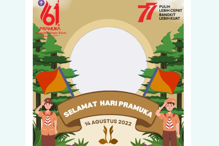 15 Link Twibbon Selamat Hari Pramuka 2022 ke-61, Dirayakan Pada 14