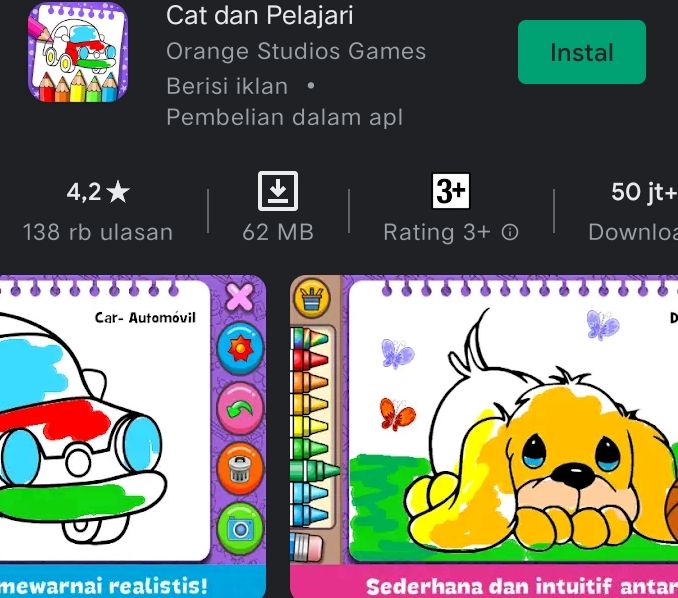 Game Anak Usia Dini Coloring and Learn di Playstore