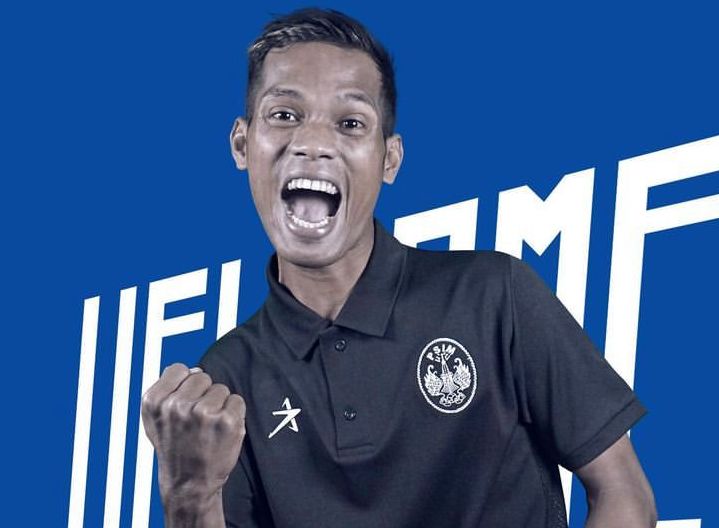 Salah satu pemain PSIM Yogyakarta, Izmy Yaman Hatuwe 