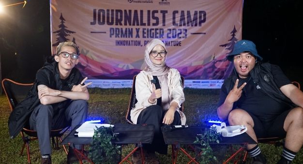 Khansa Syahla dalam acara Journalist Camp PRMN X Eiger 2023