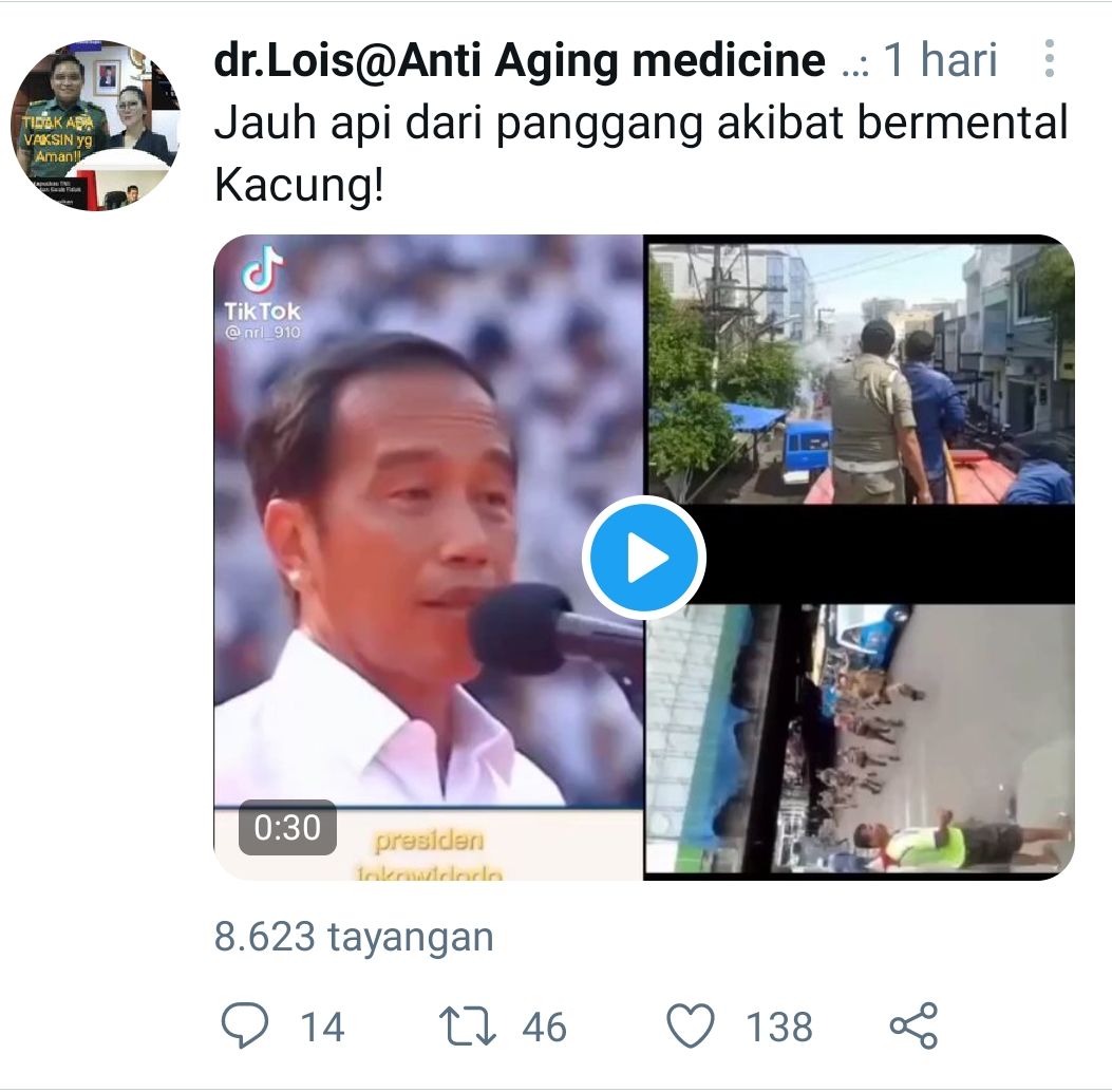 dr Lois pernah serang Presiden Jokowi