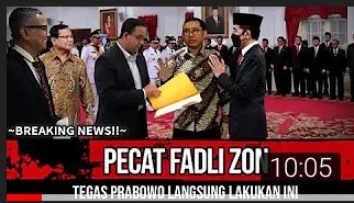 Video yang mengatakan Fadli Zon dipecat Prabowo Subianto karena sindir Jokowi