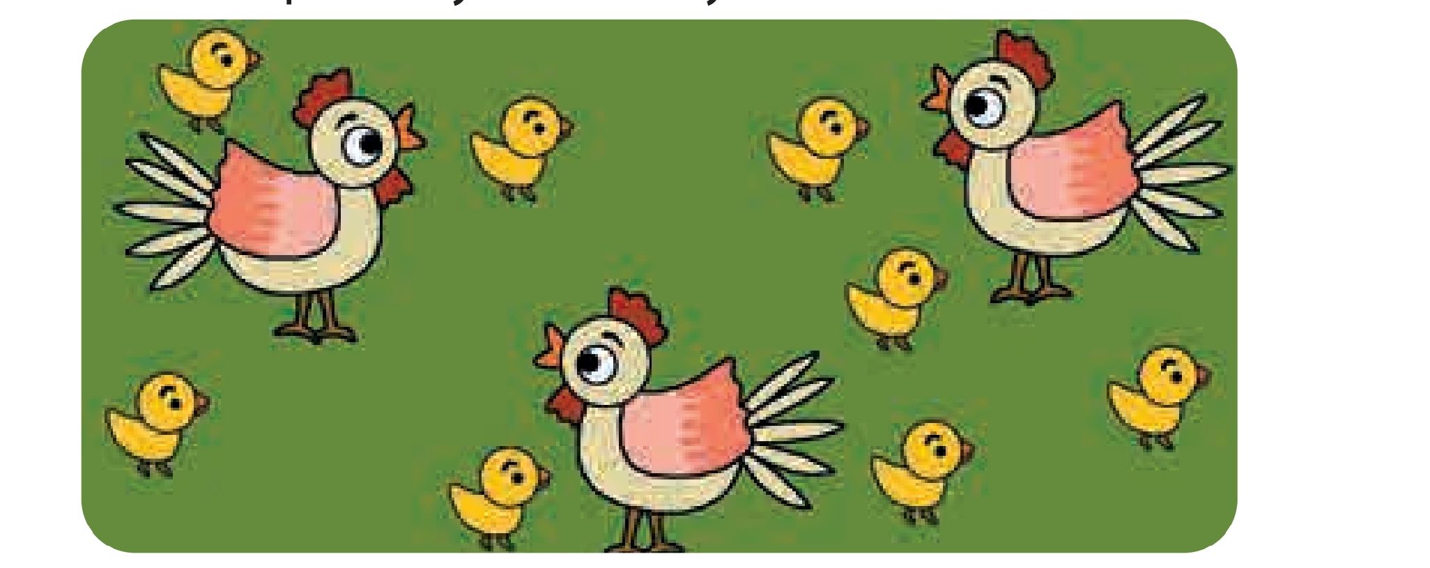 Gambar 1. berapakah jumlah anak ayam?Tangkap layar buku Matematika kelas 1 Kurikulum Merdeka/Portal Pekalongan/Sri Setiyowati.