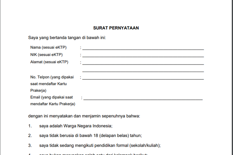 Prakerja Gagal 3 Kali Berturut-turut, Bisa Unduh Link Surat Penyataan di  Sini Sekarang - Ringtimes Bali