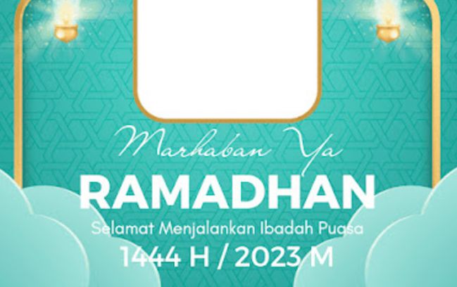 Unduh gratis twibbon Marhaban ya Ramadhan 2023 atau 1444 H yang bisa jadi kartu ucapan.