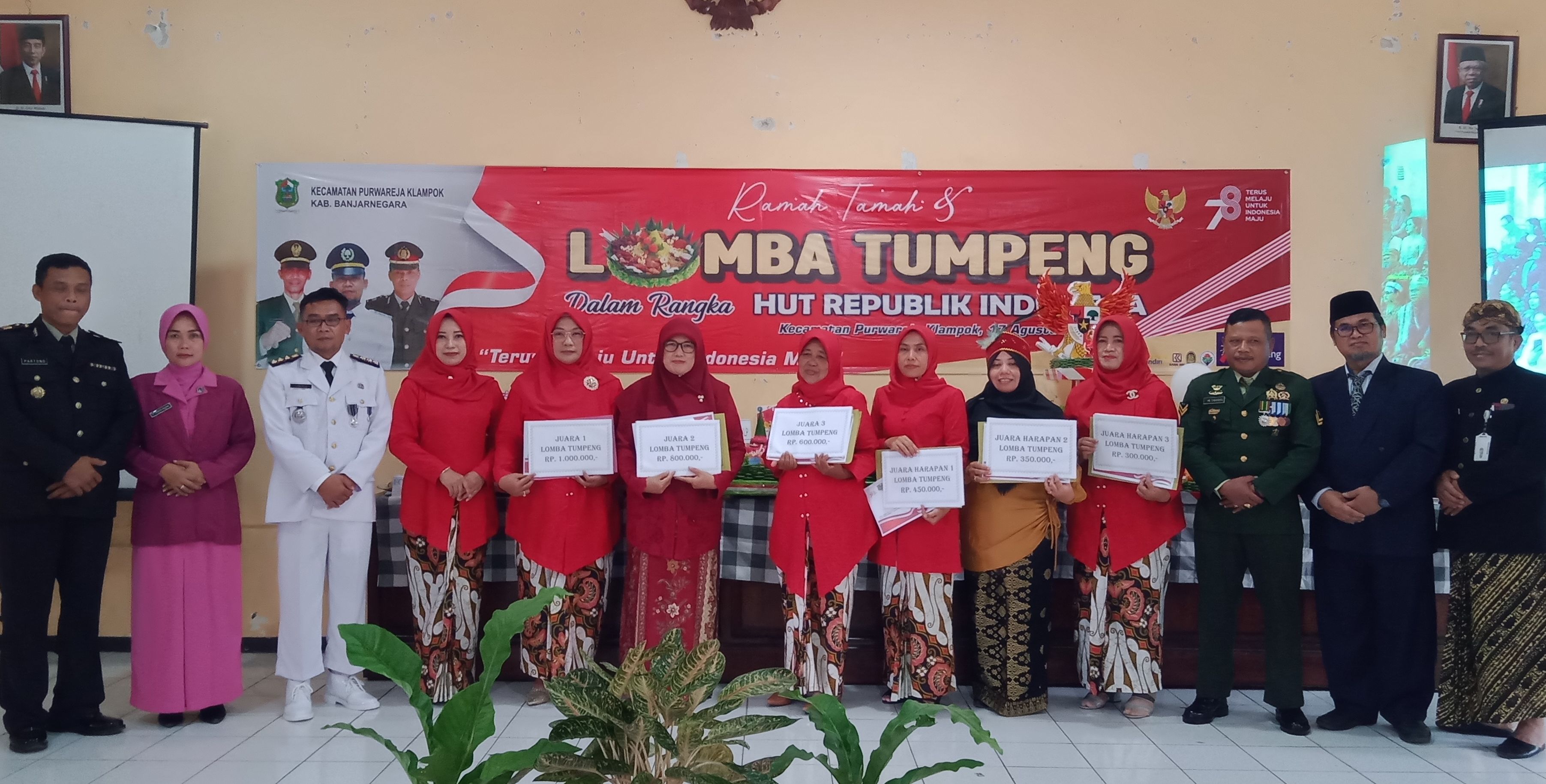 Juara Lomba Tumpeng HUT ke-78 Republik Indonesia Tingkat Kecamatan Purwareja Klampok