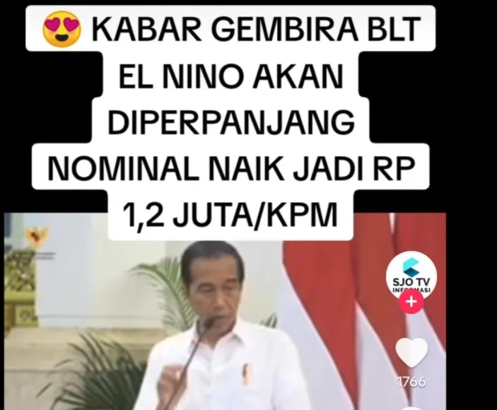 Perpanjangan Bantuan BLT El Nino 2024 Presiden Setujui Hingga Juni