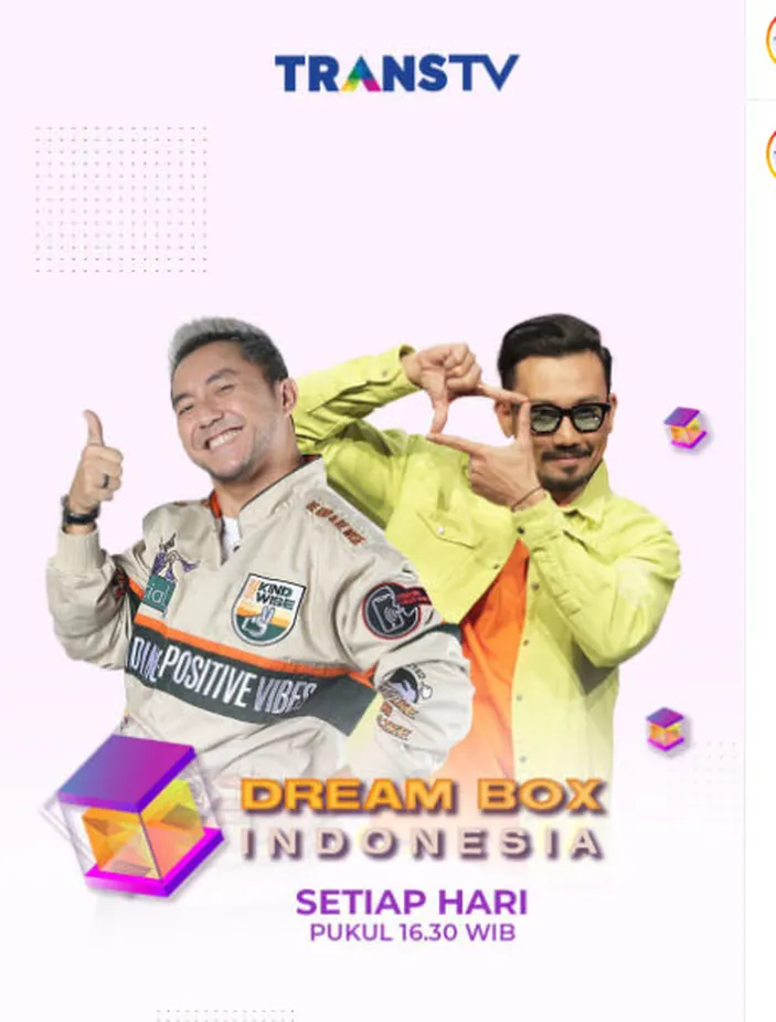 Jadwal TransTV Kamis, 18 Juli 2024 Ada Insert Pagi, Dream Box Indonesia