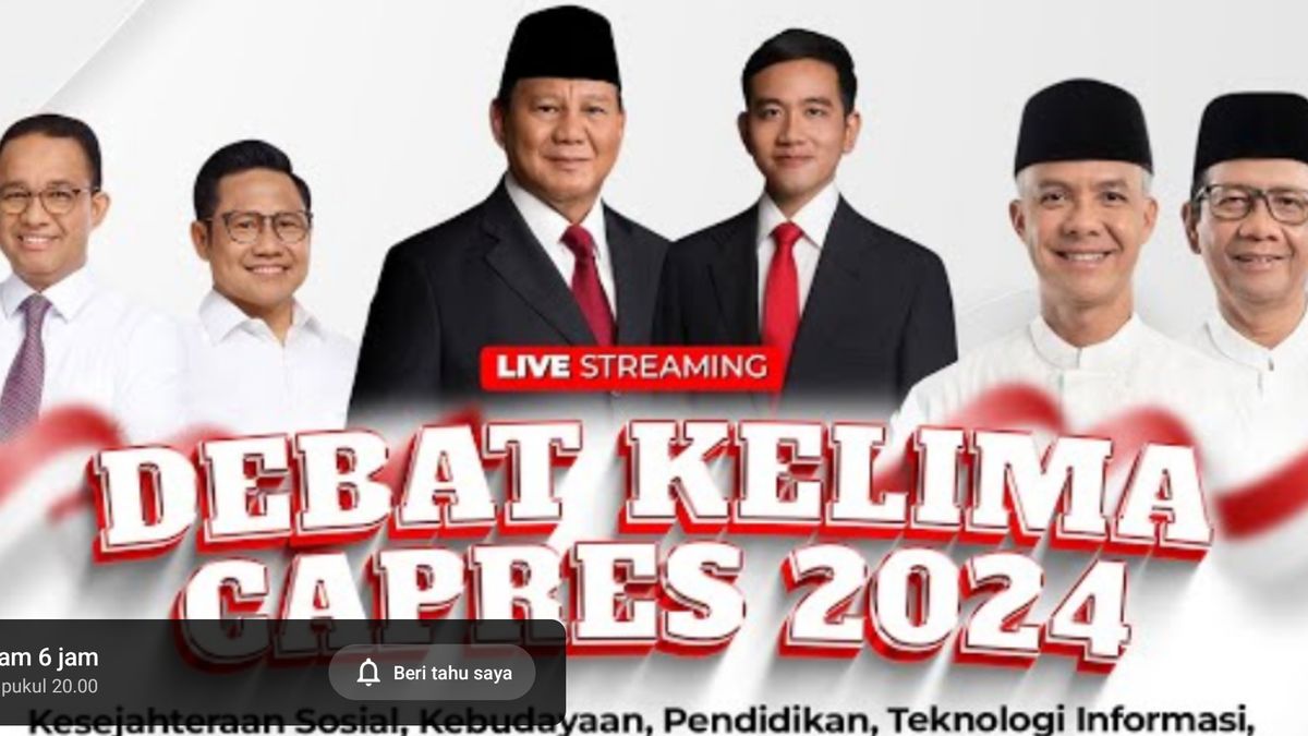 Debat Kelima Capres Tayang Jam Berapa Dan Di Tv Apa Saja Jadwal Dan Daftar Channel Nonton