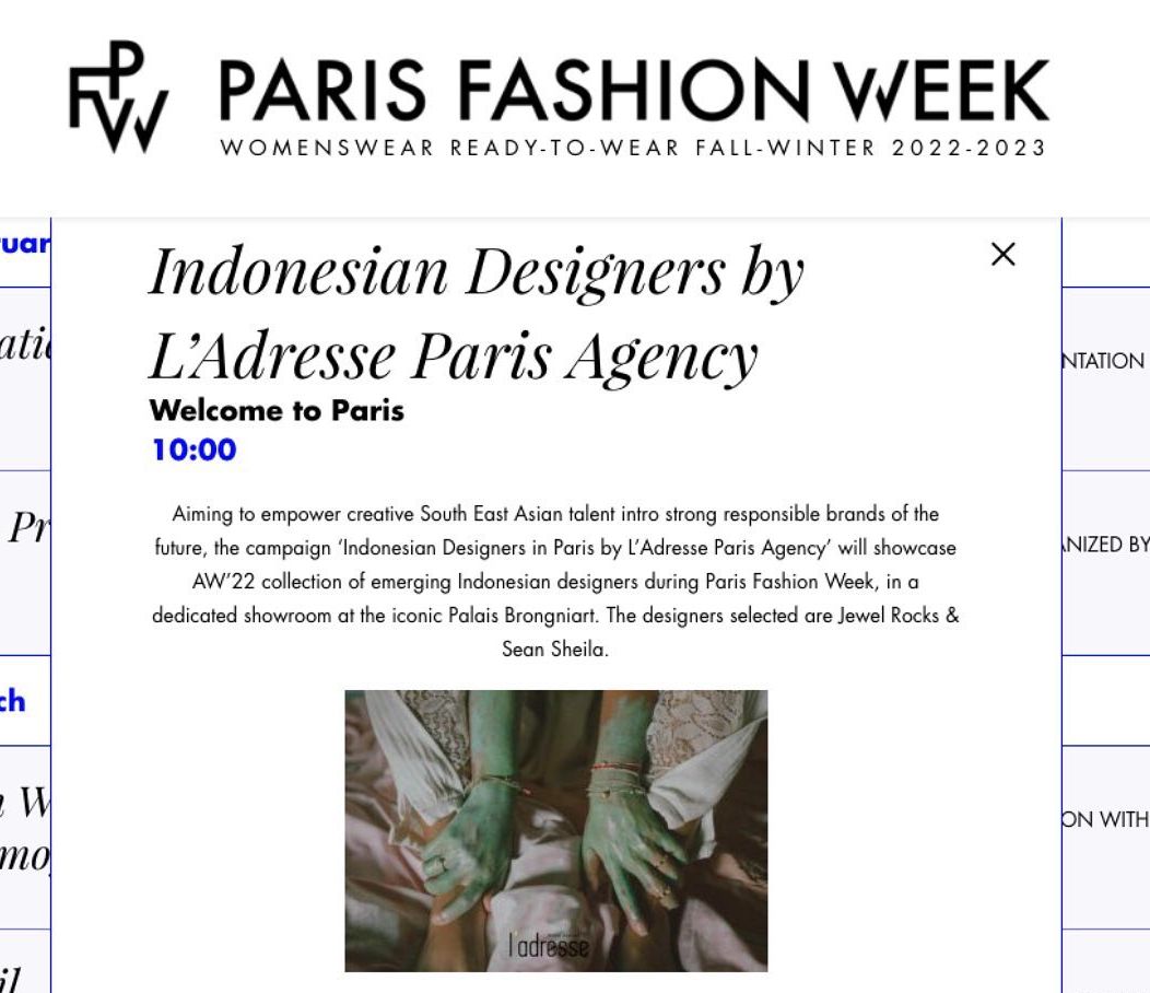 jadwal paris fashion week 2022