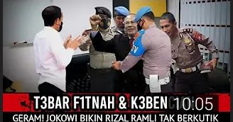 Video yang mengatakan bahwa Presiden Jokowi geram hingga buat Rizal Ramli tak berkutik