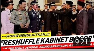 Thumbnail video yang mengatakan Jokowi bocorkan 4 nama reshuffle kabinet