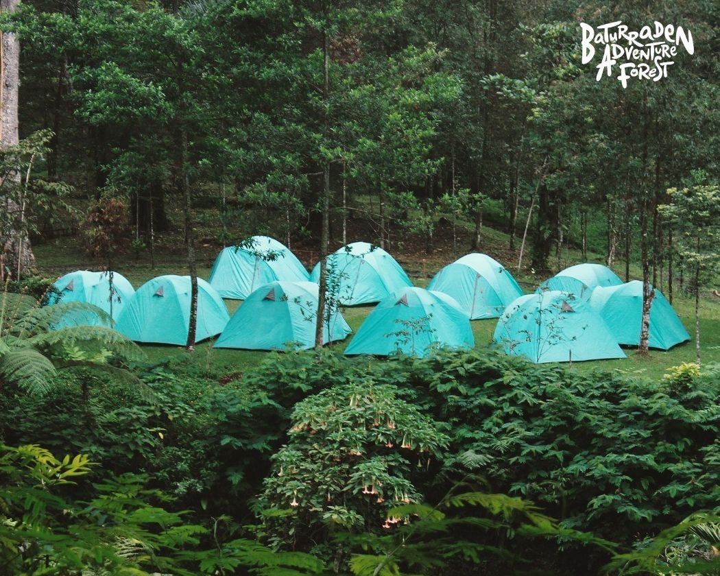 Lokasi camping di Baturraden Adventure Forest